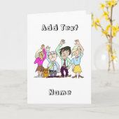 Grappig afscheid kaart (Gele Bloem)