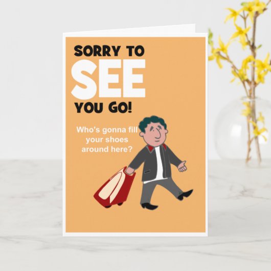 Grappig afscheid van een gepensioneerde collega kaart (Gele Bloem)