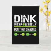 Grappig afscheidscadeau voor Pickleball - Dink Kaart (Gele Bloem)