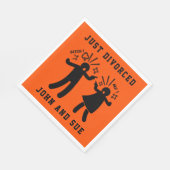 Grappig afscheidsfeestje van een gescheiden stel servet (Hoek)