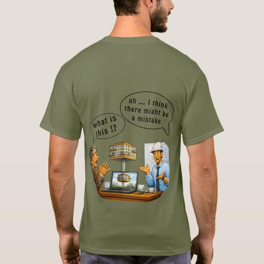 Grappig afstudeer T-shirt voor architectuurstudent (Achterkant)