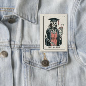 Grappig afstudeercadeau skelet afgestudeerde button (Insitu)