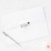 Grappig afstudeercadeau voor afgestudeerden met ma vierkante sticker (Envelop)