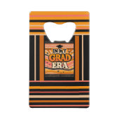 Grappig Afstudeerder Era Gepersonaliseerde Initial Creditkaart Flessenopener (Voorkant)