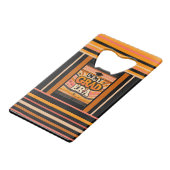 Grappig Afstudeerder Era Gepersonaliseerde Initial Creditkaart Flessenopener (Voorkant Gekanteld)