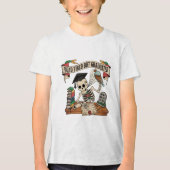 Grappig Afstudeerend Skelet 2026 – Doodmoe Tri-Blend Shirt (Voorkant)