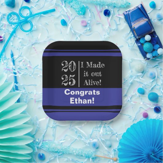 Grappig Afstuderen 2025 Papieren Bordje (Feest)