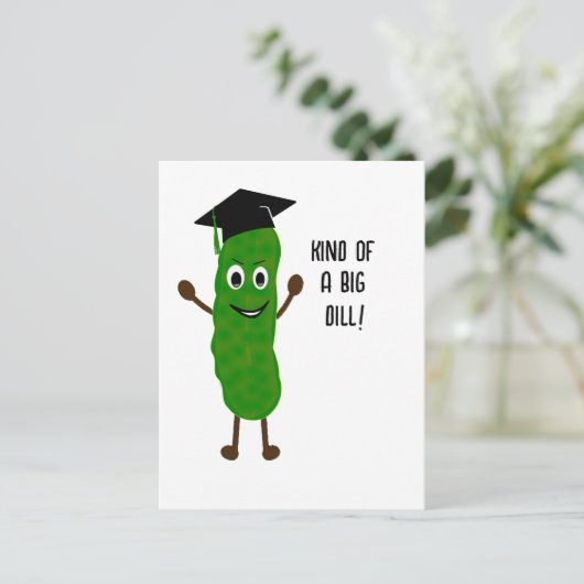 Grappig Afstuderen Big Dill Pickle Kaart | Afstude (Staand voorkant)