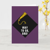 Grappig Afstuderen Brother Kaart (Gele Bloem)