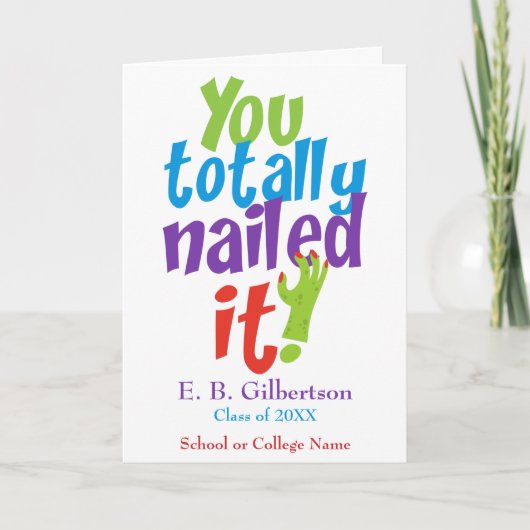 Grappig Afstuderen gefeliciteerd Kaart (Voorkant)