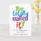 Grappig Afstuderen gefeliciteerd Kaart (Gele Bloem)