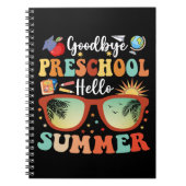 Grappig Afstuderen Hallo Goodbye Preschool Notitieboek (Voorkant)