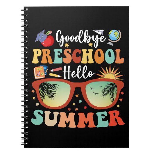 Grappig Afstuderen Hallo Goodbye Preschool Notitieboek (Voorkant)