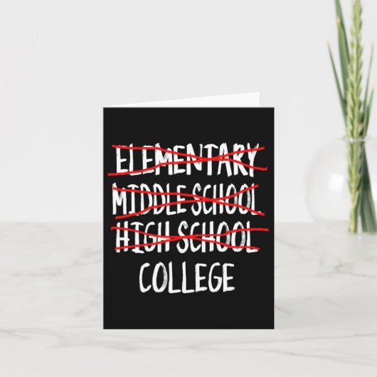 Grappig Afstuderen High School 2025 High School Af Kaart (Voorkant)