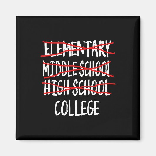 Grappig Afstuderen High School 2025 High School Af Magneet (Voorkant)
