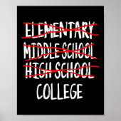 Grappig Afstuderen High School 2025 High School Af Poster (Voorkant)