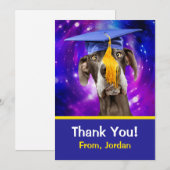 Grappig Afstuderen Hond Dragen Pet Aankondiging (Voorkant / Achterkant)