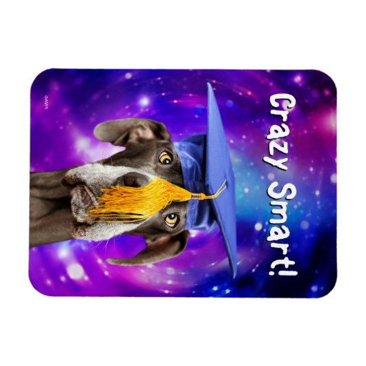 Grappig Afstuderen Hond Dragen Pet Magneet (Horizontaal)