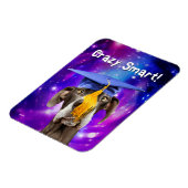 Grappig Afstuderen Hond Dragen Pet Magneet (Linkerzijde)