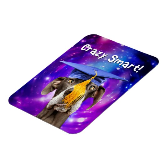 Grappig Afstuderen Hond Dragen Pet Magneet (Linkerzijde)