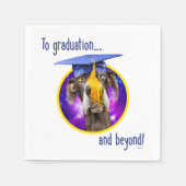 Grappig Afstuderen Hond Dragen Pet Servet (Voorkant)