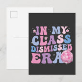 Grappig Afstuderen in mijn klas afgewezen Era Retr Aankondigingskaart (Voorkant / Achterkant)