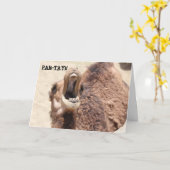 Grappig Afstuderen Kaart, Party Camel Kaart (Gele Bloem)