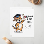 Grappig Afstuderen Kaart voor kinderen - Kind van  Notitiekaartje (Voorkant / Achterkant in situ)