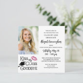 Grappig Afstuderen KISS MIJN KLAS VAARWEL Eén foto Kaart (Staand voorkant)