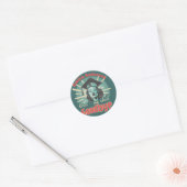 Grappig Afstuderen Kus mijn klas Vaarwel Naam Ronde Sticker (Envelop)
