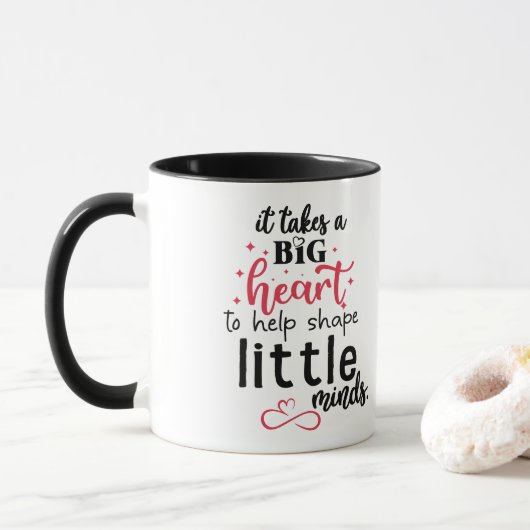 grappig afstuderen Leraar, Het neemt een groot har Mok (Met donut)
