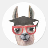Grappig Afstuderen Llama Sticker (Voorkant)