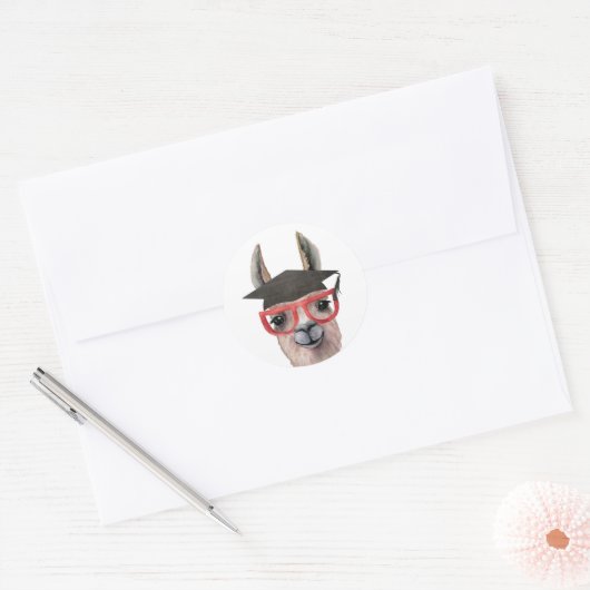 Grappig Afstuderen Llama Sticker (Envelop)