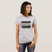 grappig afstuderen met afstuderen uit quarantaine t-shirt (Voorkant volledig)