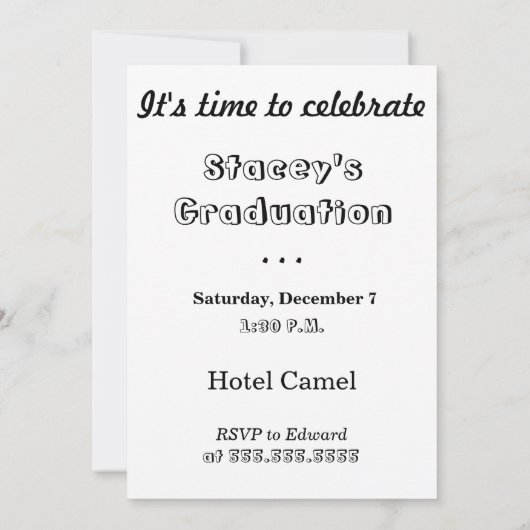 grappig afstuderen met kameelkogels kaart (Achterkant)