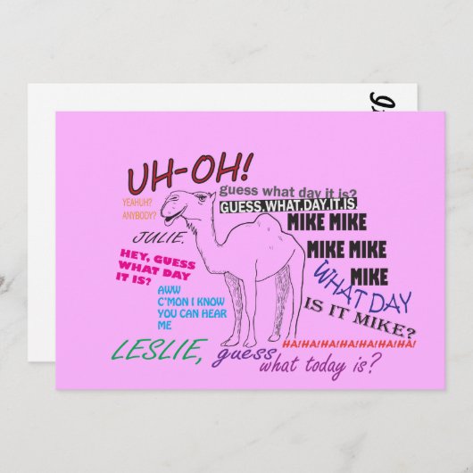 grappig afstuderen met kameelkogels kaart (Voorkant / Achterkant)