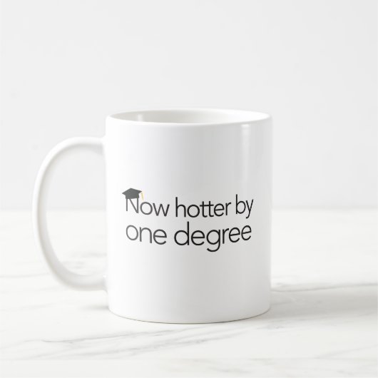 Grappig Afstuderen, nu één graad warmer - Mok (Links)