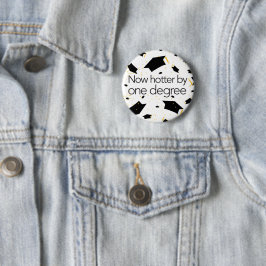 Grappig afstuderen nu warmer door één graad - Butt Ronde Button 5,7 Cm