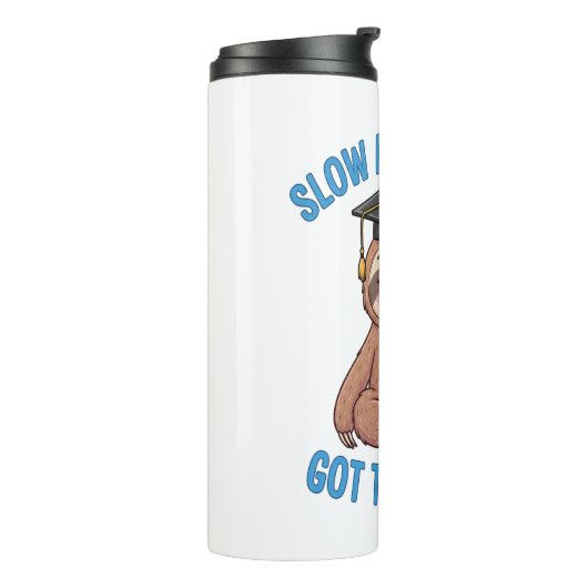 Grappig Afstuderen Sloth Thermosbeker (Gedraaid links)