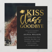 Grappig Afstuderen Typografie Afstudeerfeest Foto Kaart (Voorkant / Achterkant)