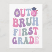 Grappig Afstuderen uit bruh eerste klas groovy cad Uitnodiging Briefkaart (Voorkant)