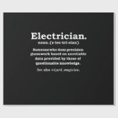 Grappig Afstuderen voor de definitie van elektrici Cadeaupapier (Vlak)