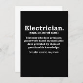 Grappig Afstuderen voor de definitie van elektrici Notitiekaartje (Voorkant / Achterkant)