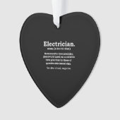 Grappig Afstuderen voor de definitie van elektrici Ornament (voorkant)