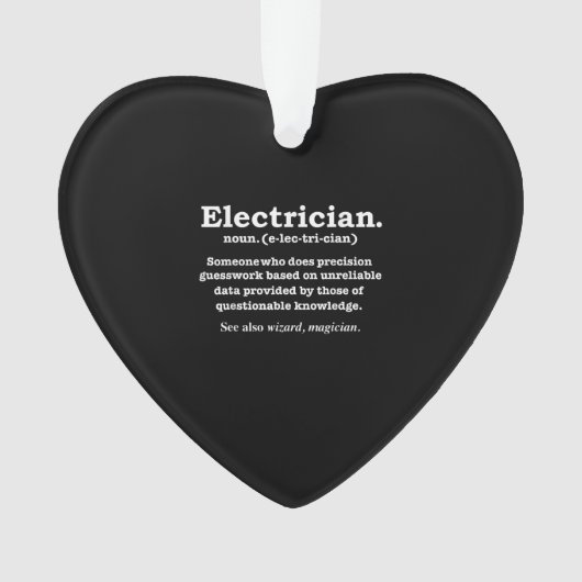 Grappig Afstuderen voor de definitie van elektrici Ornament (voorkant)