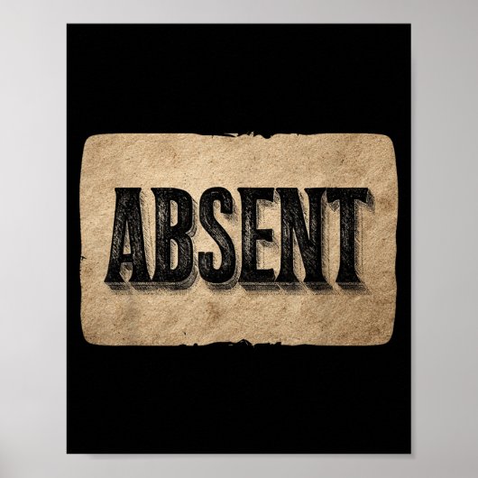 Grappig Afwezigheid Spreek Kostuum Voor Jongens En Poster (Voorkant)
