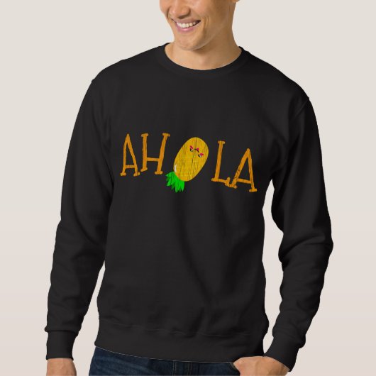 Grappig AHOLA Aloha Ananas Hawaiian Fruit Trui (Voorkant)