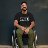 Grappig AI-aansporend T-shirt | Zwarte witte robot