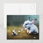 Grappig AI gegenereerd magisch konijn Briefkaart (Voorkant / Achterkant)