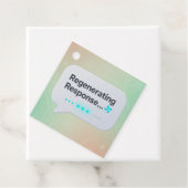 Grappig AI Gift Label – "Regenererende reactie 🔄" (In situ)